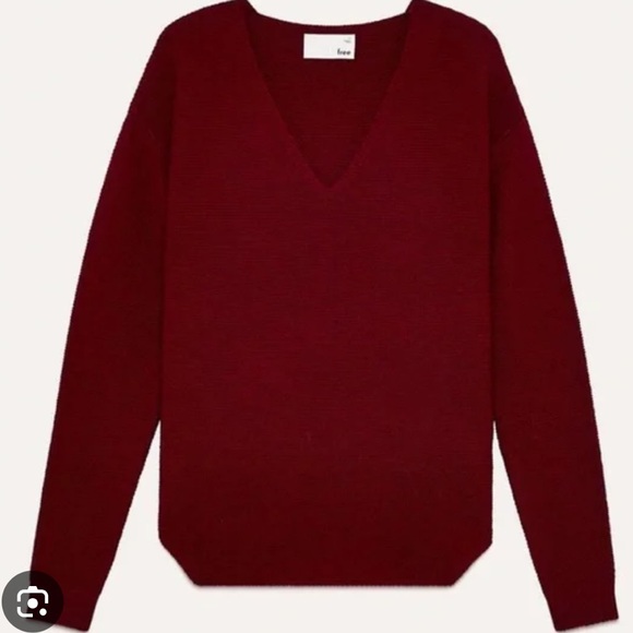 Wilfred Sweaters - Wilfred Deep Red V-Neck Sweater